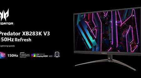 Acer Predator XB283K V3 - 4K gamingmonitor met 150Hz verversingssnelheid en HDMI 2.1 voor de prijs van $500