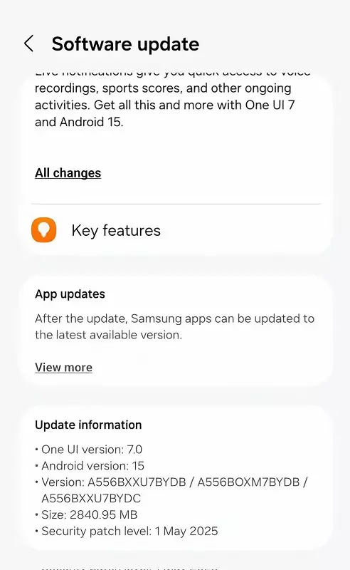 One UI 7-update voor Samsung-smartphones