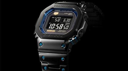 Nieuwe G-Shock MRG-B5000BA-1JR met titanium kast en blauwe accenten verschijnt in Casio's online listing