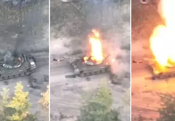 Oekraïense FPV-drones met artillerie vernietigden een ...