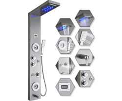 ELLO&amp;ALLO Roestvrij Staal Douchepaneel Torsysteem