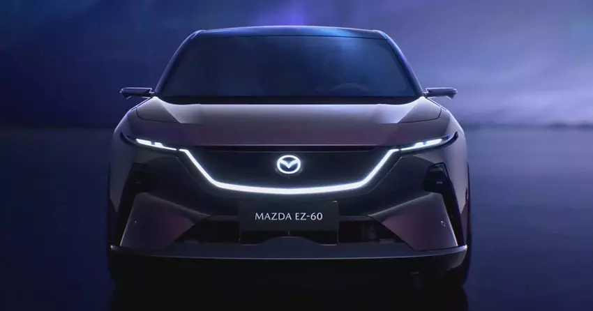 Elektrische auto met benzinemotor: technische specificaties van de Mazda EZ-60 crossover onthuld