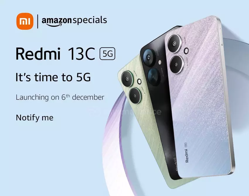 Redmi 13C 5G met MediaTek Dimensity 6100+ chip en 50 MP camera debuteert op 6 december
