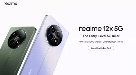 Het is officieel: de realme 12x 5G debuteert buiten China op 2 april
