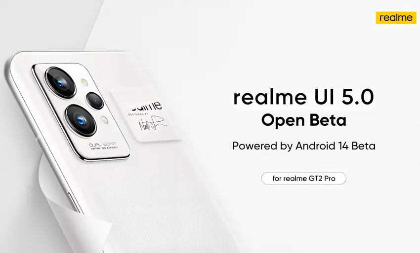 De realme GT 2 Pro heeft de Android 14 beta met realme UI 5.0 shell ontvangen.