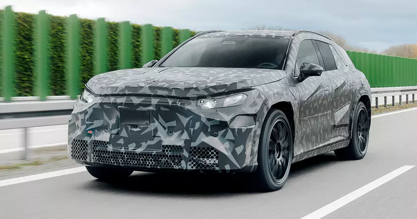 Het testen van de nieuwe elektrische SUV van Mercedes-AMG is begonnen