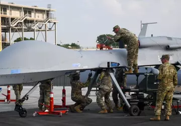 De Amerikaanse Gray Eagle 25M drone ...