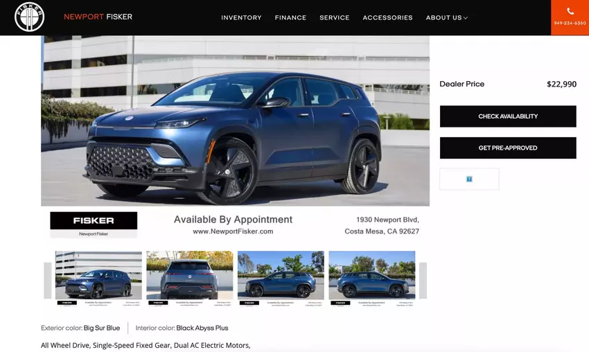 Fisker Ocean crossover te koop.