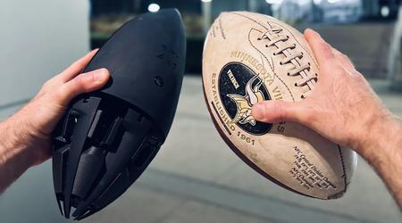 Amerikaanse startup onthult een impactdrone die kan worden gelanceerd door een voetbal te gooien