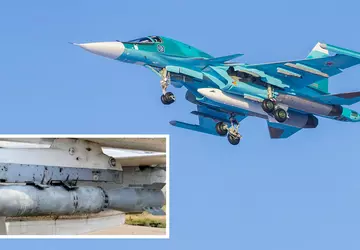 Een Russisch Su-34 jachtvliegtuig heeft per ...