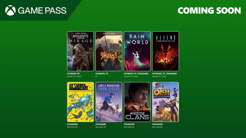 In de komende twee weken worden er acht titels toegevoegd aan de Xbox Game Pass-catalogus, waaronder Assassin's Creed Mirage en Aliens: Fireteam Elite
