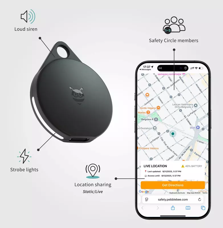 Alert Live update voor Pebblebee Clip