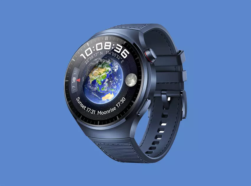 Huawei heeft de Huawei Watch 4 Pro Ocean Blue onthuld met een blauwe kast en een bandje van visnet.