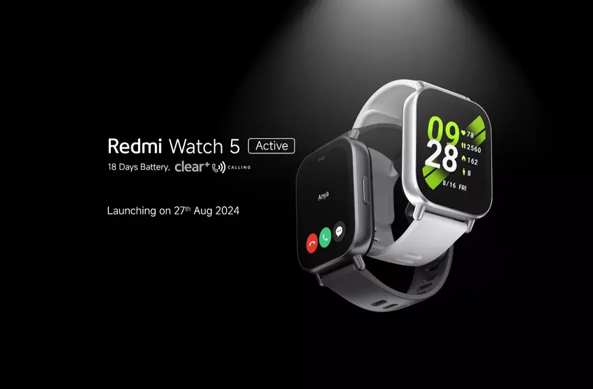 Xiaomi onthult de Redmi Watch 5 Active smartwatch op 27 augustus