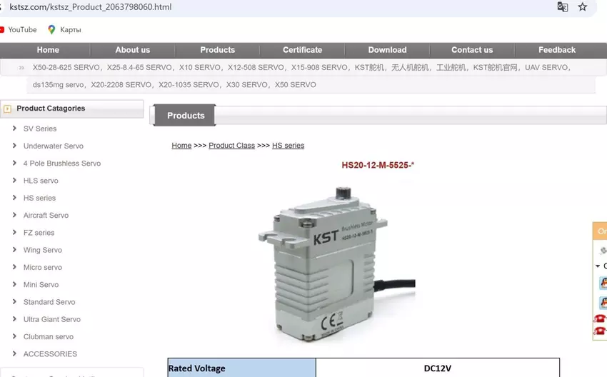 HS20 servoaandrijving van KST Digital Technology Limited. Illustratie: Vadym Labas