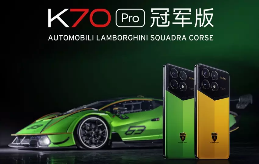 Xiaomi en Automobili Lamborghini SQUADRA CORSE hebben een speciale Redmi K70 Pro Champion Edition onthuld met 1TB aan opslagruimte