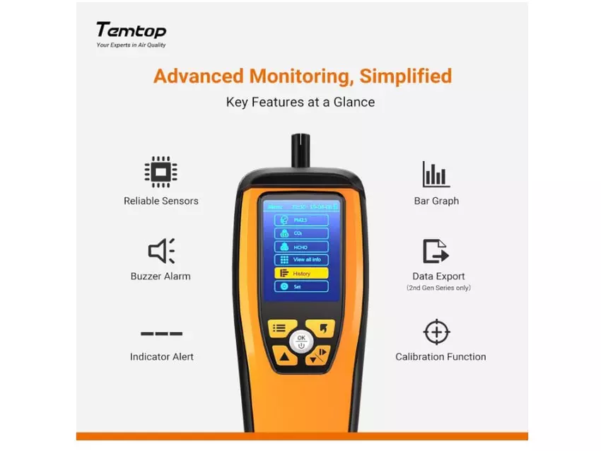 Temtop M2000 luchtkwaliteitsmeter allergieën