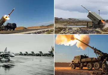 12 Patriot-lanceerinrichtingen, NASAMS, CAESAR-houwitsers, gevechtsvliegtuigen en ...