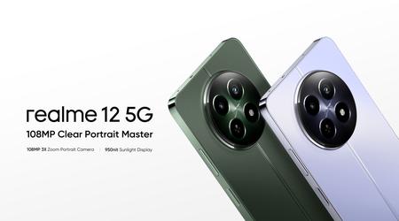 realme 12 5G: 120Hz AMOLED-scherm, MediaTek Dimensity 6100+-chip, 108 MP camera en 5000 mAh batterij geprijsd vanaf $205