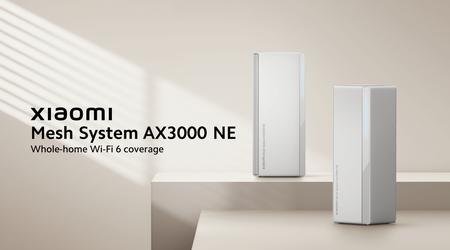 Xiaomi heeft het AX3000 NE Mesh-systeem met WiFi 6-ondersteuning op de wereldmarkt gebracht. 