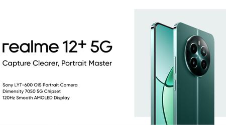 realme 12+: 120Hz AMOLED-scherm, Dimensity 7050-chip, 50 MP camera met OIS en een prijs van $267