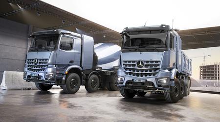 Mercedes-Benz heeft de eArocs 400 elektrische truck onthuld - een betonmixer en kipper met nulemissie
