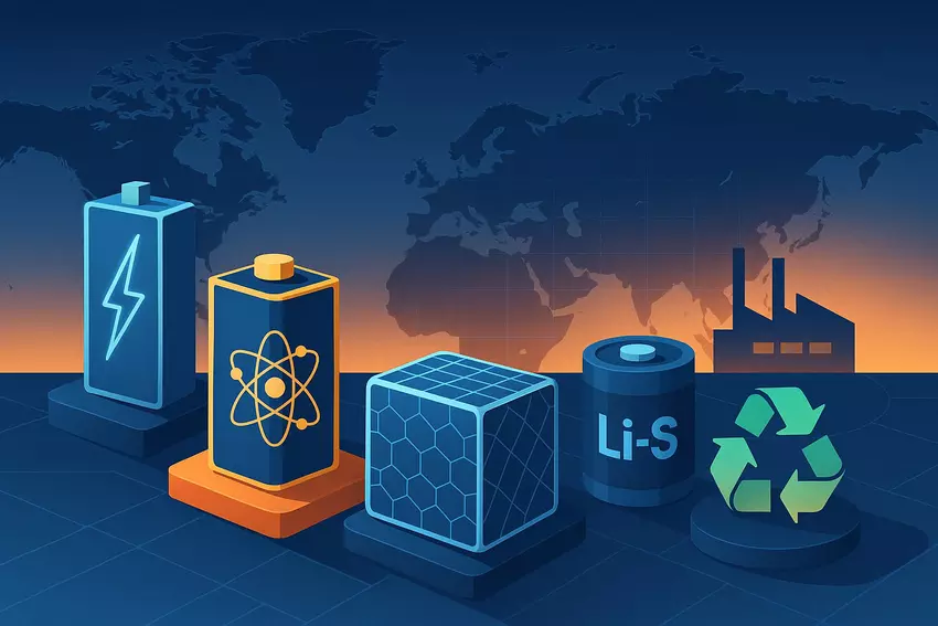 Illustratief beeld van de toekomst van batterijen