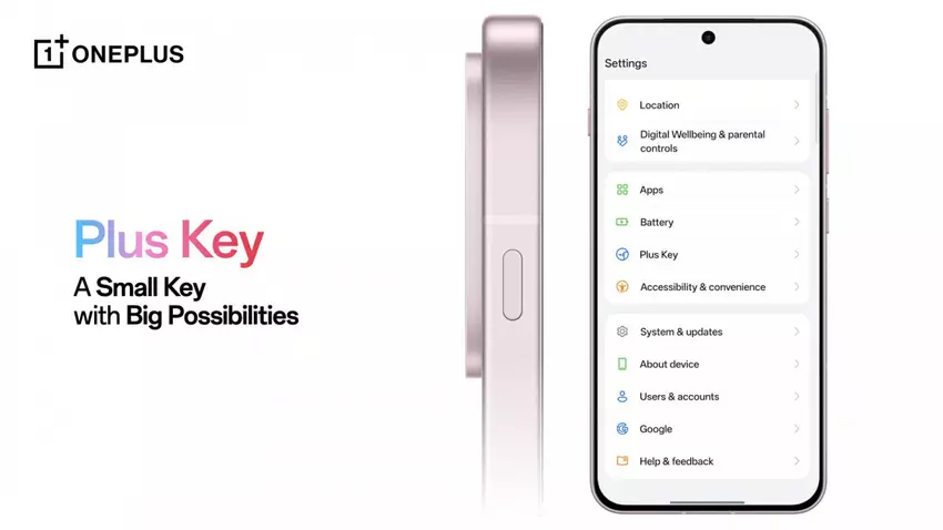 Nieuwe Plus Key op de OnePlus 13s. Illustratie: OnePlus