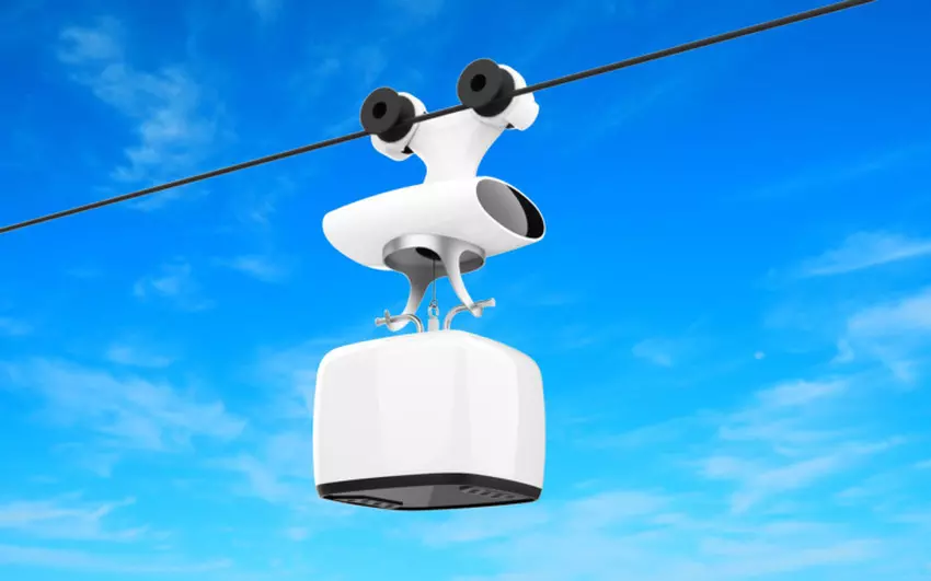 Panasonic begint met testen van levering door Sorakarabin robot kabelbaan om te helpen met de Japanse arbeidscrisis als gevolg van de groeiende oudere bevolking