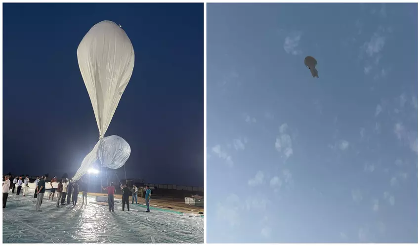 India heeft voor het eerst zijn eigen verkenningsballon in de stratosfeer gebracht