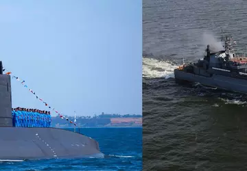 Onbekende raketten vielen een scheepsreparatiecentrum op ...