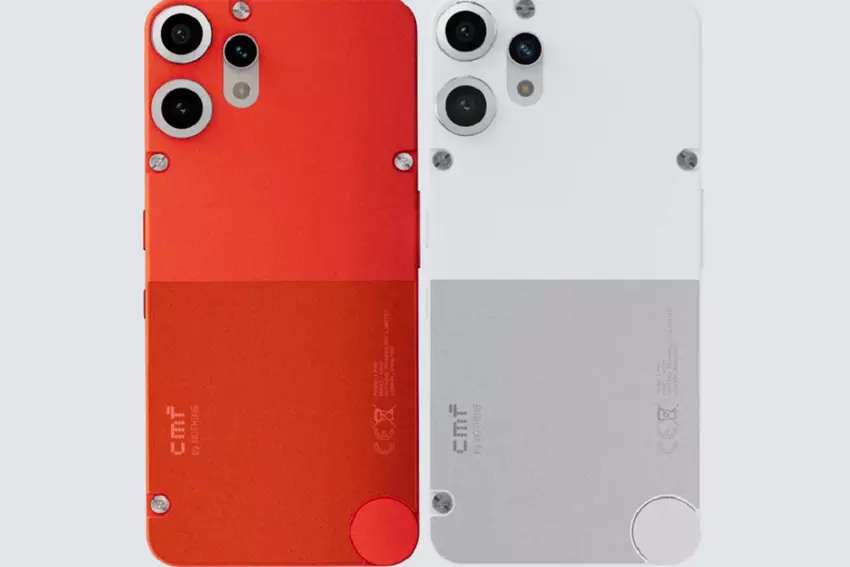 CMF Phone 2 Pro achterkant onthuld in volle grootte: de smartphone krijgt een modulair ontwerp