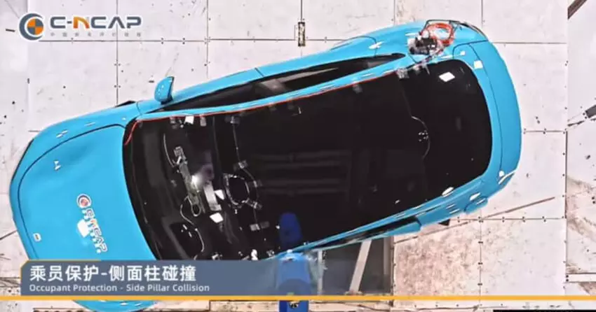 Xiaomi SU7 crashtest. Illustratie: Carnewschina