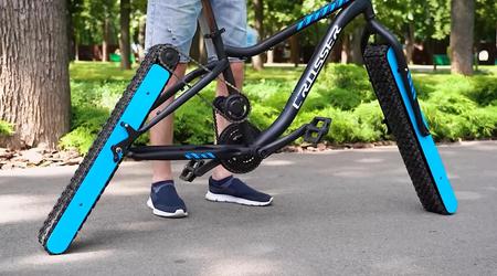 Een blogger heeft een fiets zonder wielen gemaakt, en hij rijdt! (video)