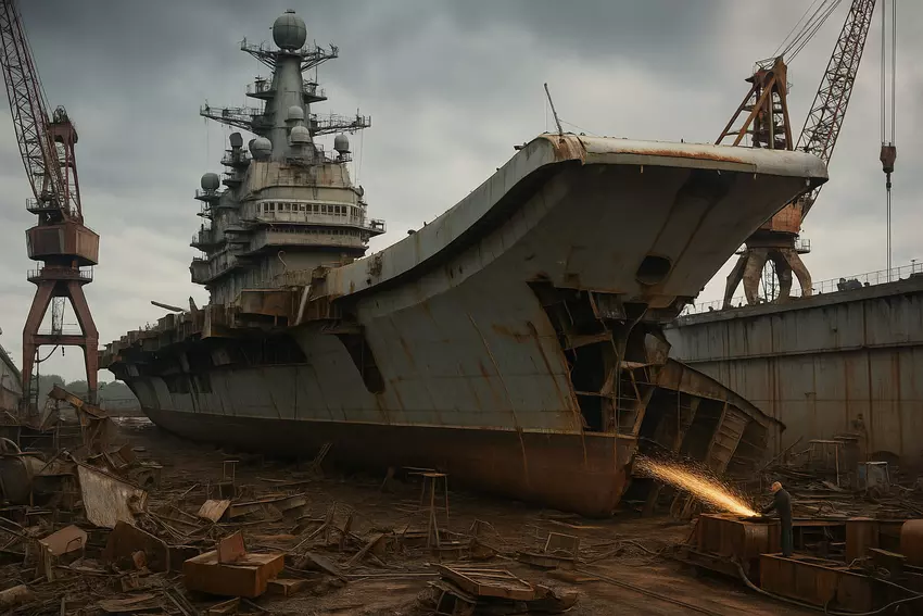Admiral Kuznetsov kan naar de schroot: Rusland stopt met de reparatie van zijn enige vliegdekschipkruiser