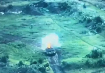 Oekraïense kamikaze drone verschroeide een Russische ...