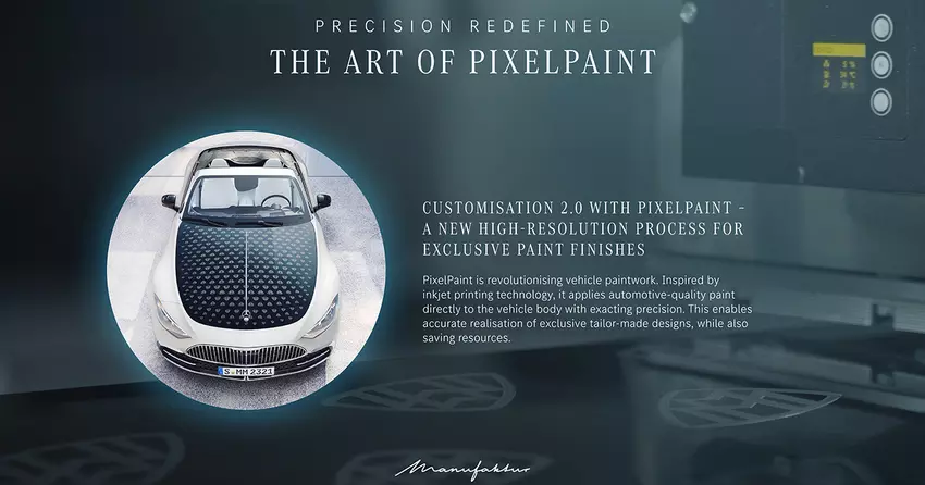 Presentatie van de PixelPaint Mercedes-Benz technologie