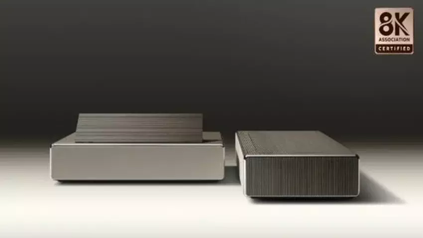Samsung De Premiere 8K. Illustratie van de nieuwe projector van Samsung