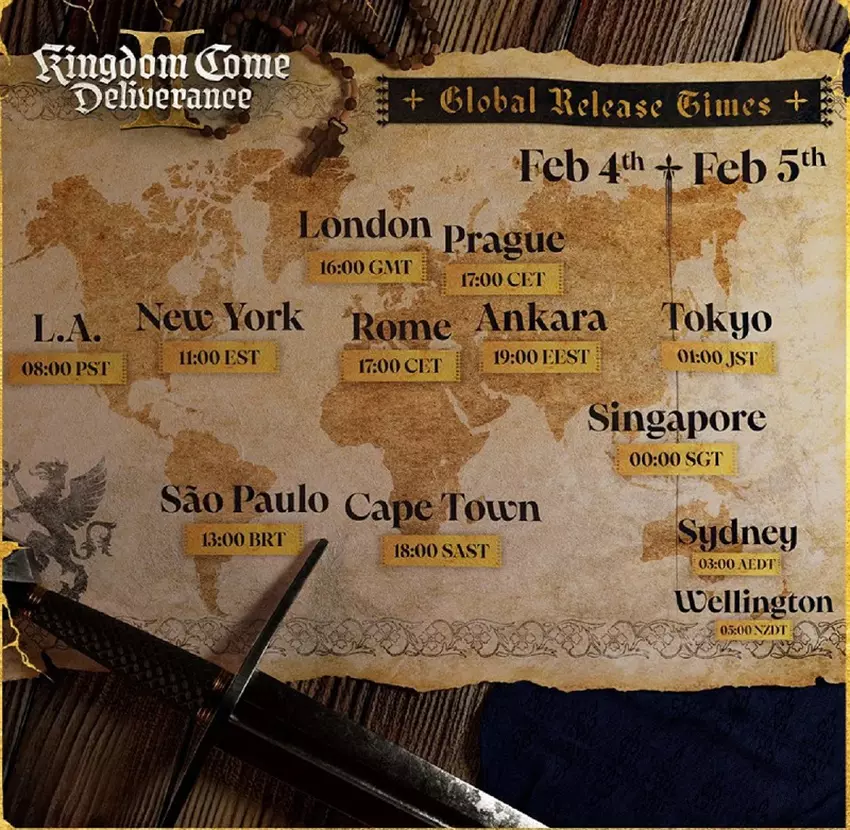 Kingdom Come: Deliverance 2 releasekaart