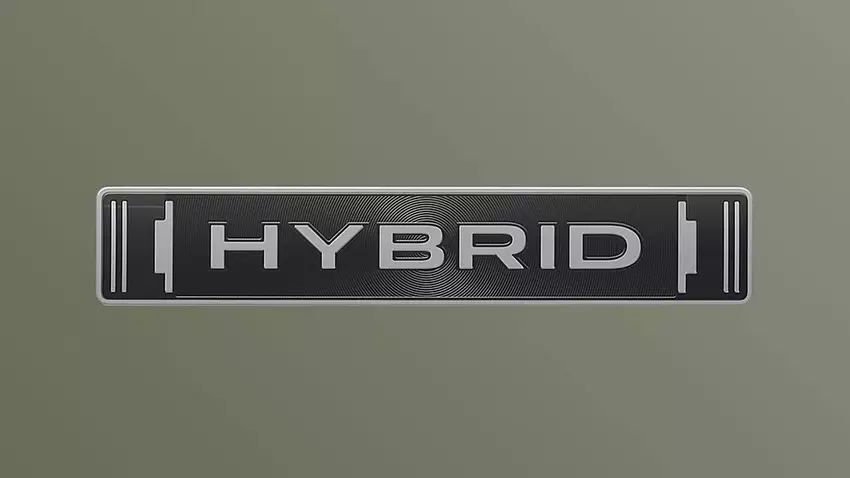 Subaru's 'Hybride' aanduiding.