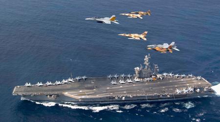 Na de USS Gerald R. Ford zet de Verenigde Staten het vliegdekschip USS Dwight D. Eisenhower in voor ondersteuning van Israël in de Middellandse Zee.