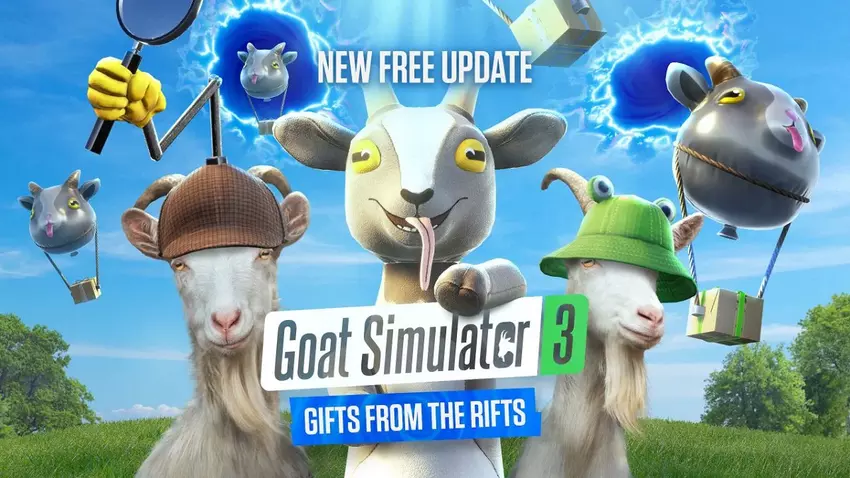 Er komt meer geitengekte: er is een grote gratis Gifts from the Rifts-update uitgebracht voor Goat Simulator 3