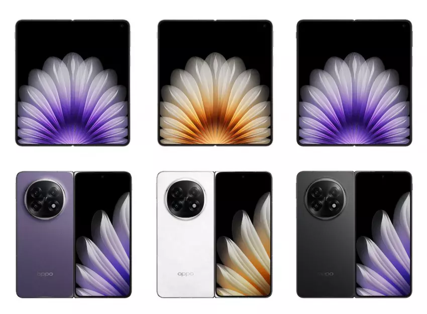 Een gereputeerde insider heeft officiële renders onthuld van de aankomende Oppo Find N5 in alle kleuren en verschillende hoeken