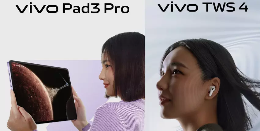 Niet alleen opvouwbare X Fold 3 smartphones: vivo toont op 26 maart ook de Pad 3 Pro tablet en TWS koptelefoons met een design zoals de AirPods Pro