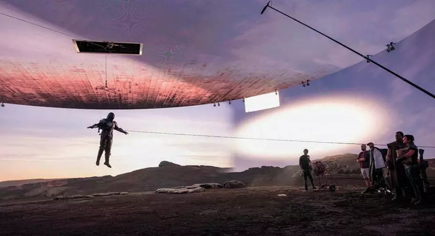 Op de set van de serie Mandalorian