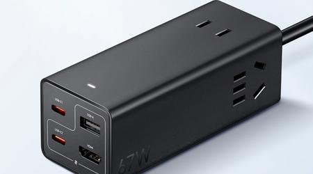 Xiaomi heeft Desktop Fast Charging Socket Pro onthuld met 65W vermogen, USB-poorten, HDMI en een prijs van $25.