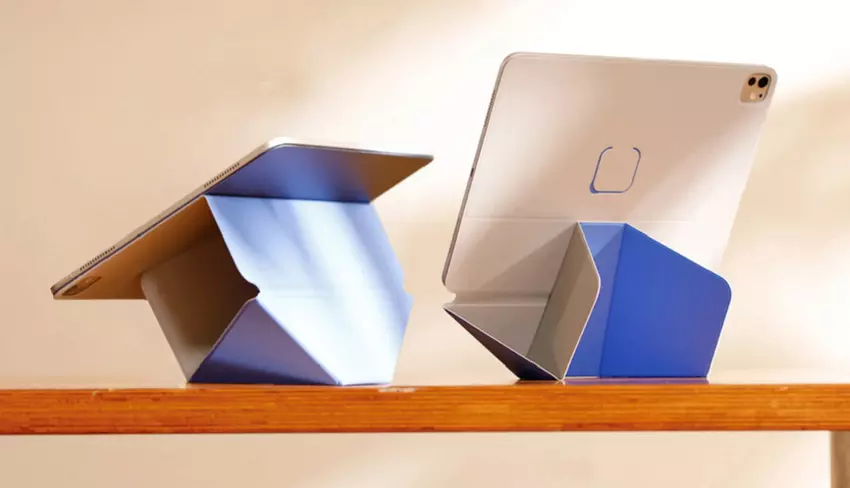 Origami van de XXIe eeuw: Dynamic Folio, een ongebruikelijke iPad-hoes waarmee je de tablet in meer dan twintig posities kunt bevestigen, wordt gepresenteerd