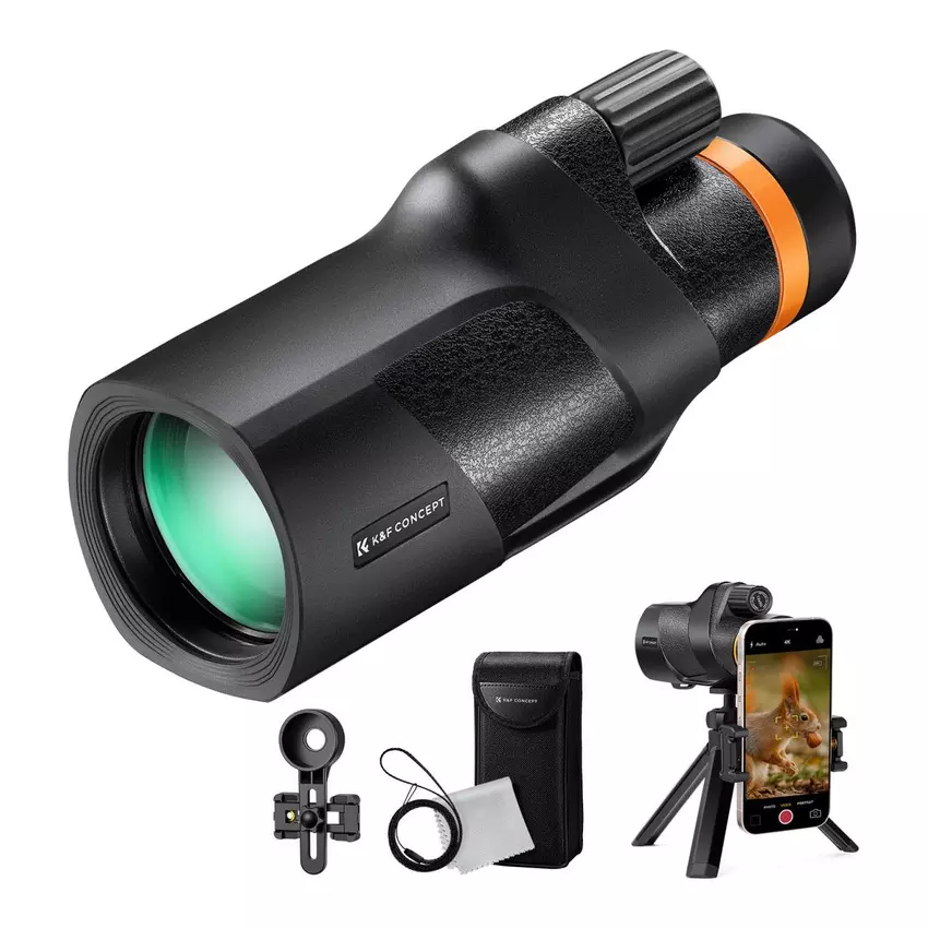 K&F Concept 12x50 IP68 monoculair met smartphonehouder