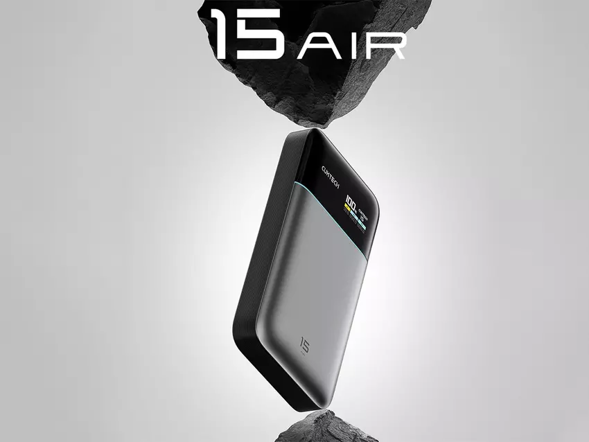 Cuktech 15 Air Power Bank heeft een slank ontwerp en snel opladen tot 50W
