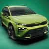 Vooraanzicht van de Skoda Elroq RS